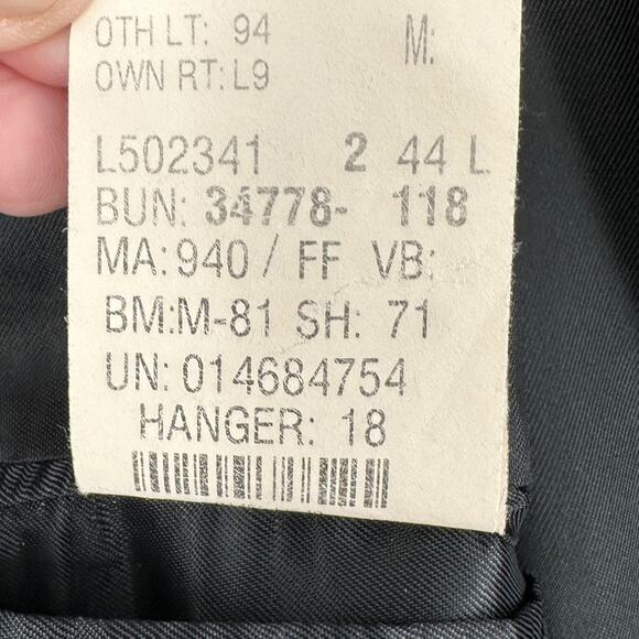 Ralph Lauren Gray Wool Cashmere‎ Double Breasted Notched Lapel Blazer Jacket 44L - Picture 6 of 13